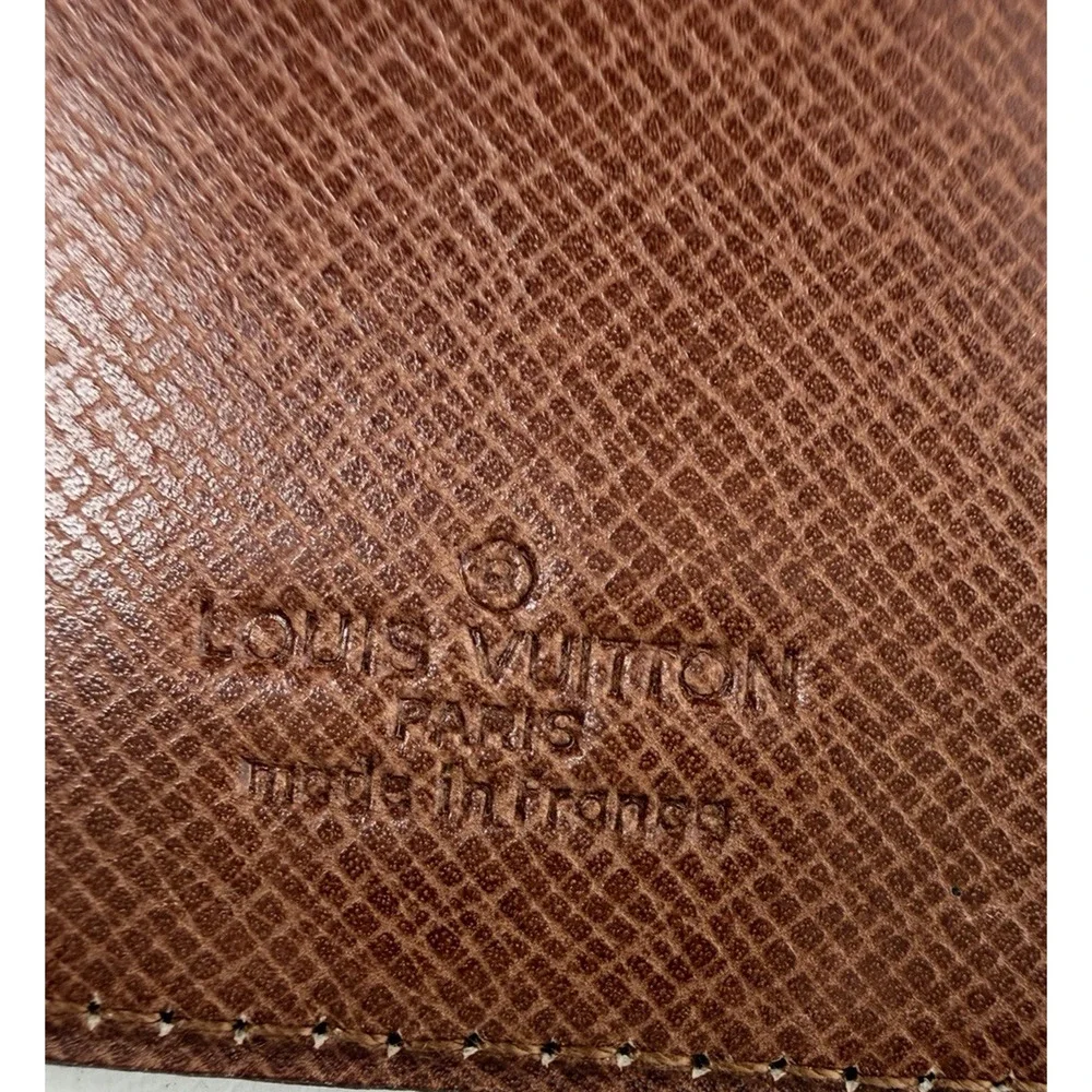Louis Vuitton Pocket Agenda Cover in Brown Coated Canvas and Leather
